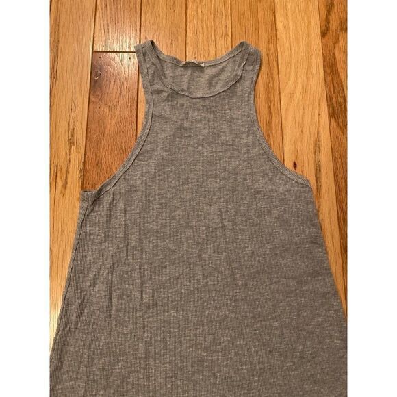 Intimately Free People, women's grey racerback tank top size small - Picture 2 of 6